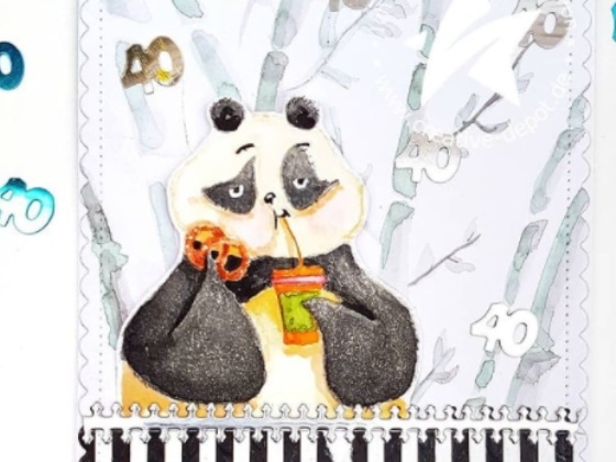 Stempelset - Panda - Grüße von Schlemmi