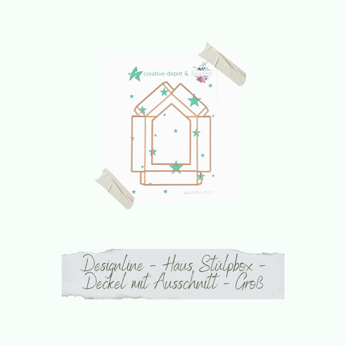 Die - Designline - Haus Stülpbox - Deckel mit Ausschnitt - groß
