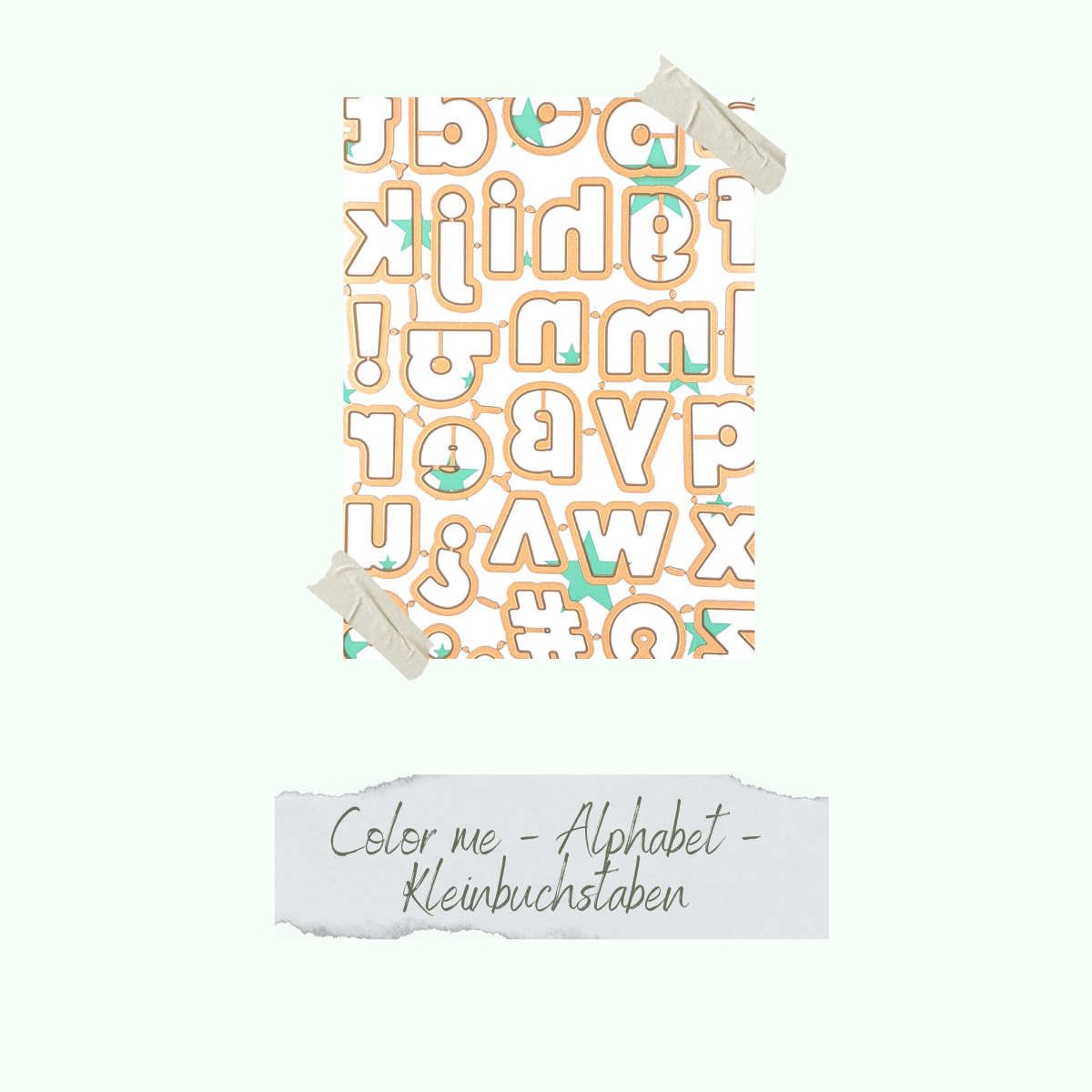 Die - Color me - Alphabet - Kleinbuchstaben
