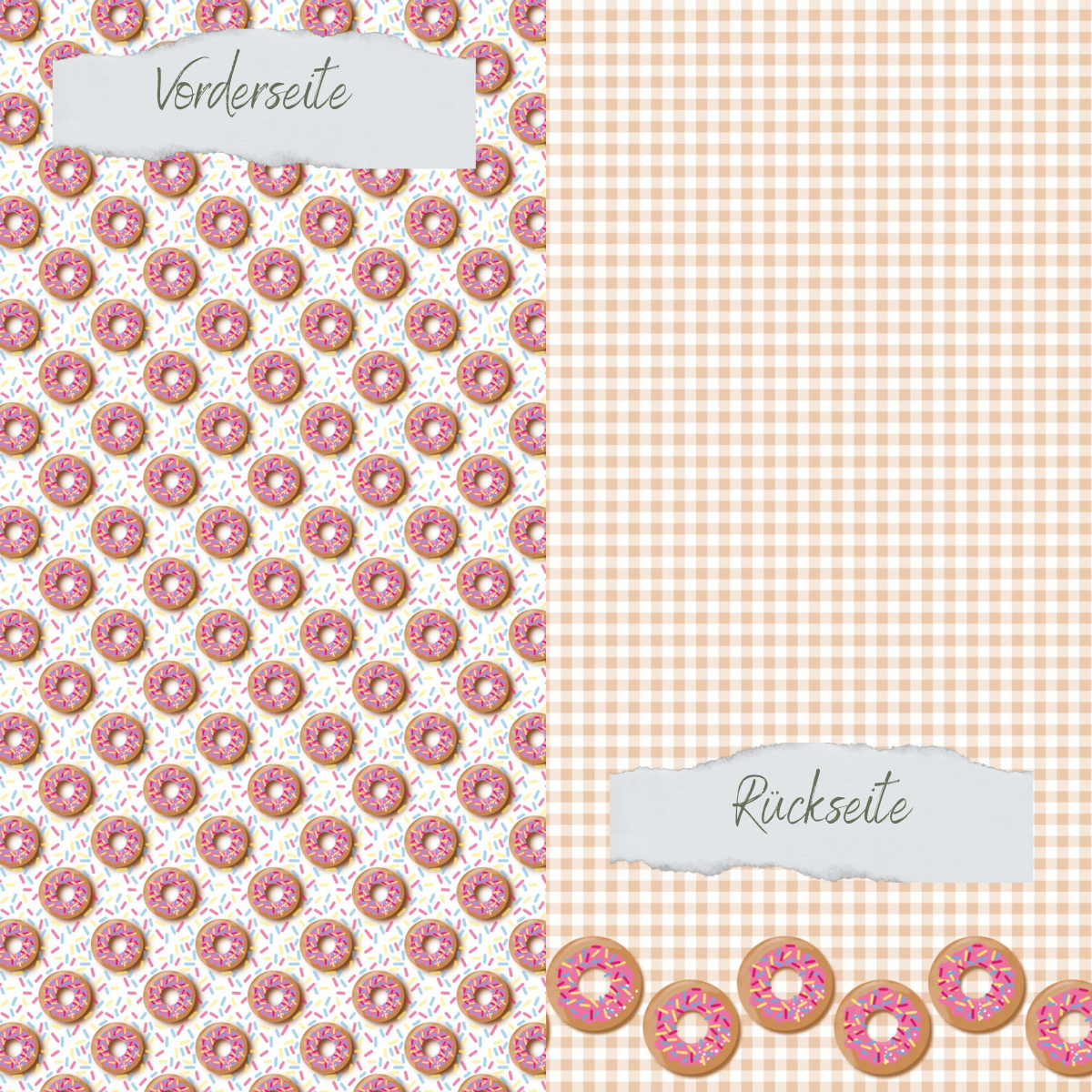 Designpapier - Designline - Sweet Donuts - Doppelseitig bedruckt