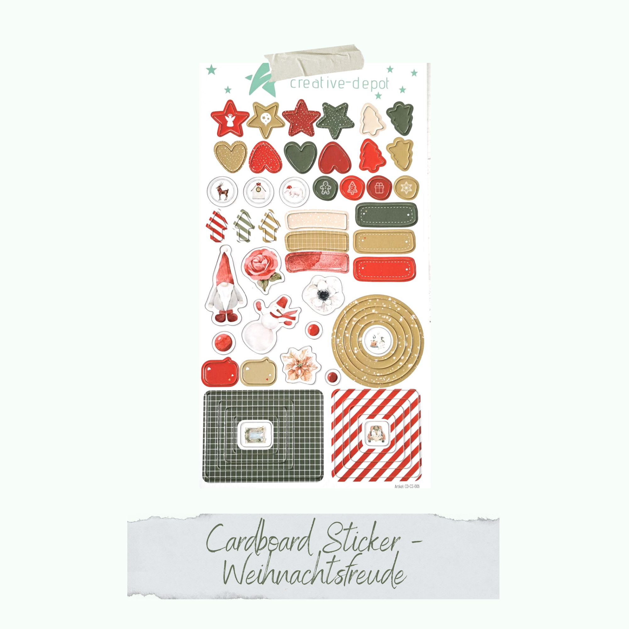 Cardboard Sticker - Weihnachtsfreude