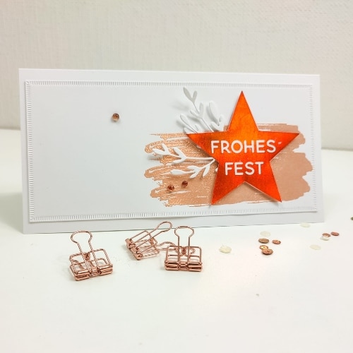 Hotfoil Stamp - Stern mit Frohes Fest