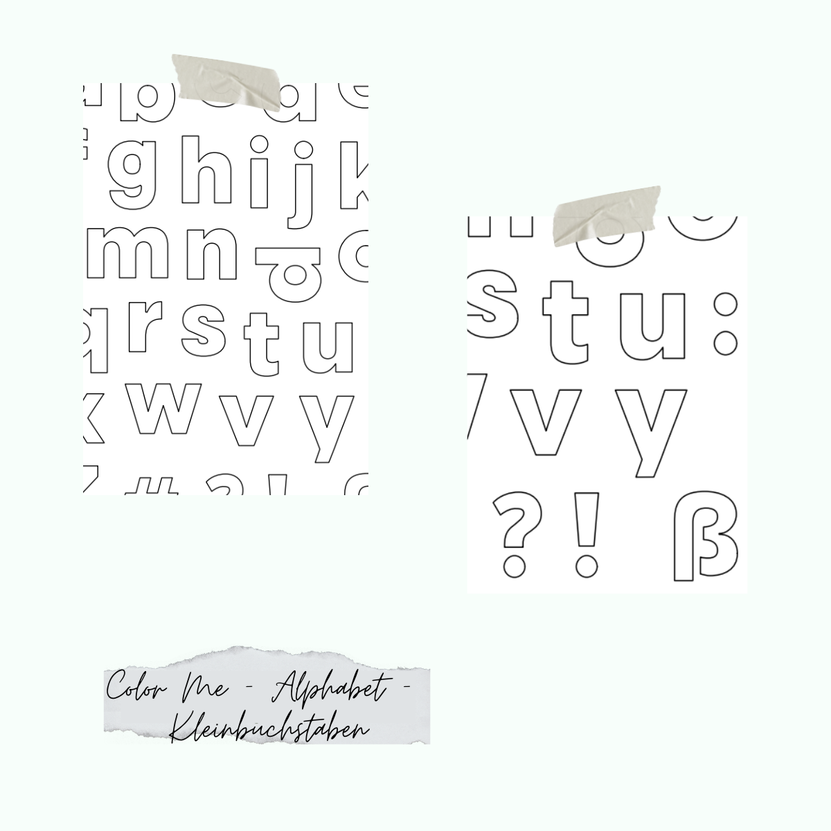 Stempelset - Color Me - Alphabet - Kleinbuchstaben