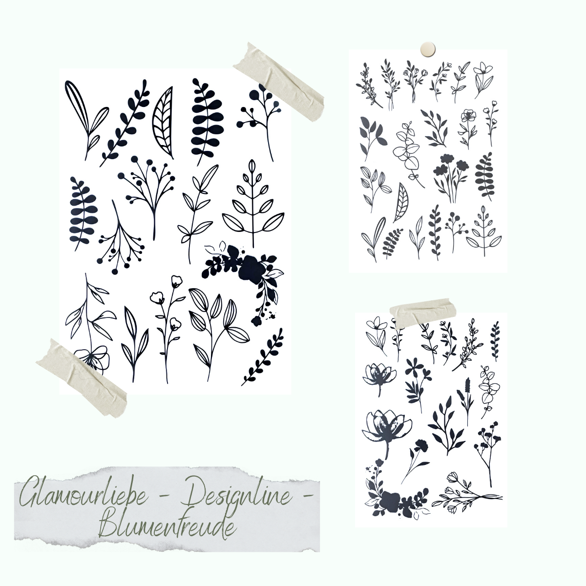 Glamourliebe - Designline - Blumenfreude - A5 - 3 Bögen