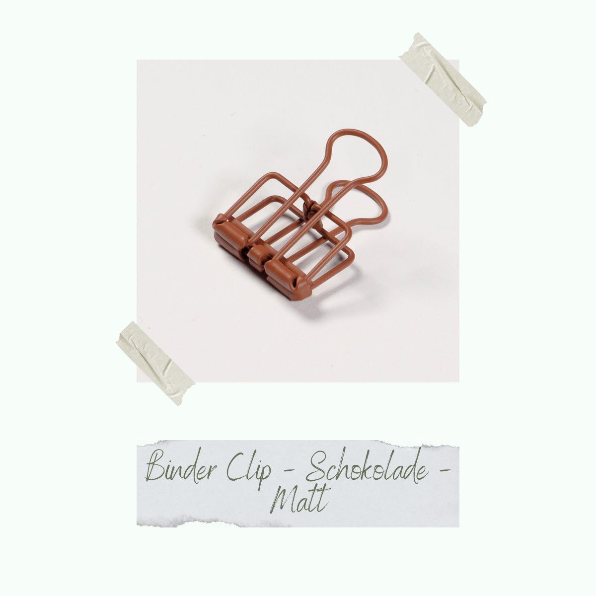 Binder Clip - Schokolade - 2,0 x 4,0 cm