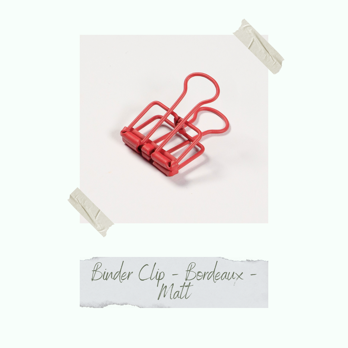 Binder Clip - Bordeaux - 2,0 x 4,0 cm