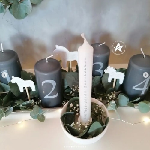Stempelset - Kerzen Adventszahlen
