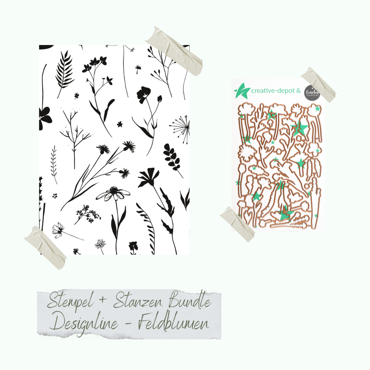 Bundle - Designline - Feldblumen - Stempelset & Stanzen