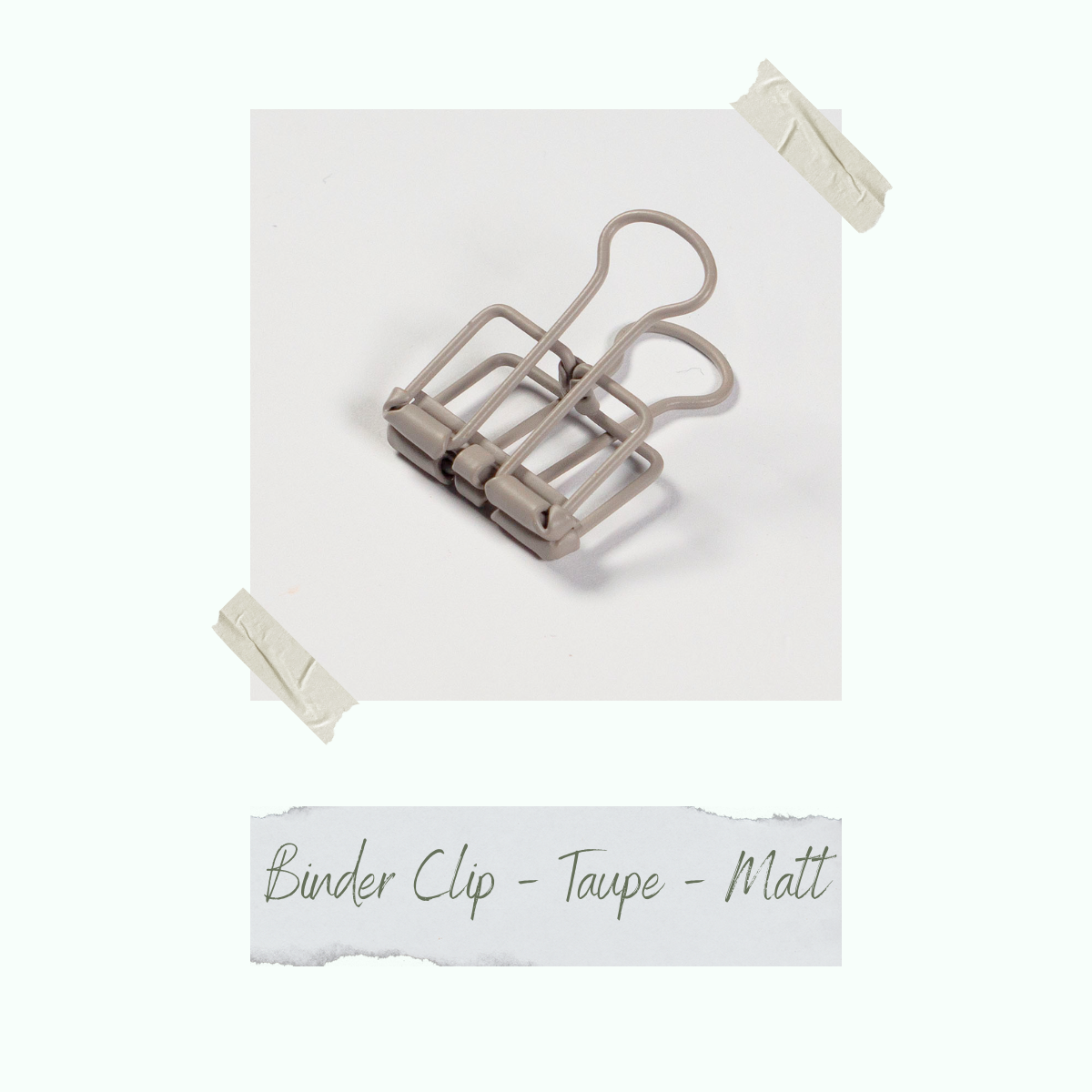 Binder Clip - Taupe - 2,0 x 4,0 cm