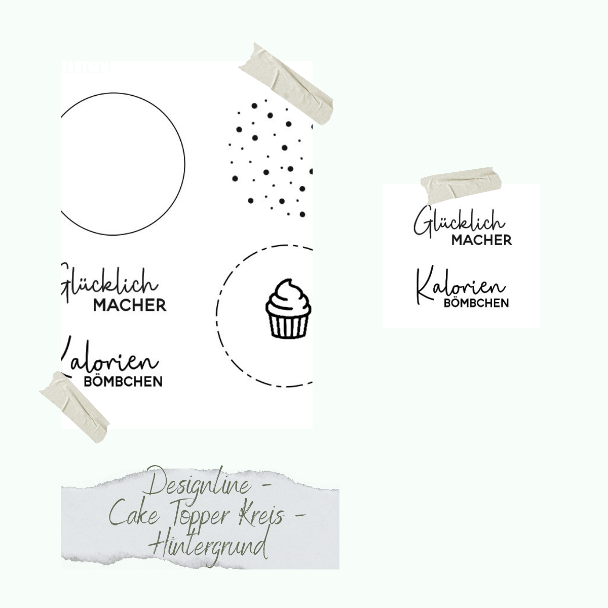 Stempelset Designline - Cake Topper Kreis - Hintergrund