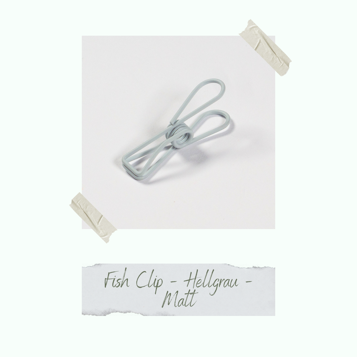 Fish Clip - Hellgrau - 0,8 x 3,2 cm