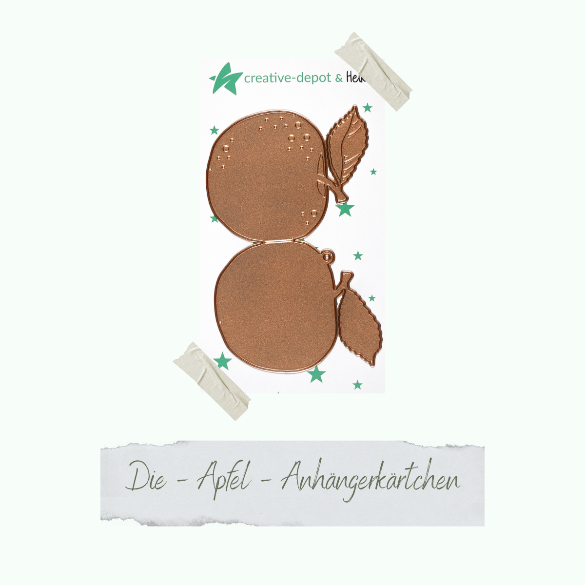 Die - Apfel - Anhängerkärtchen