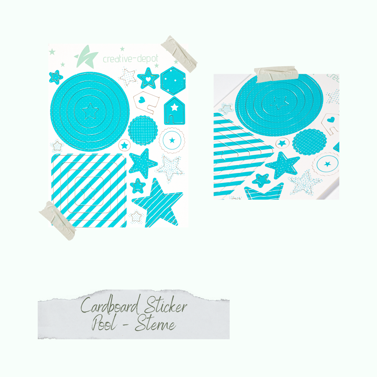 Chipboard Sticker - Pool - Sterne