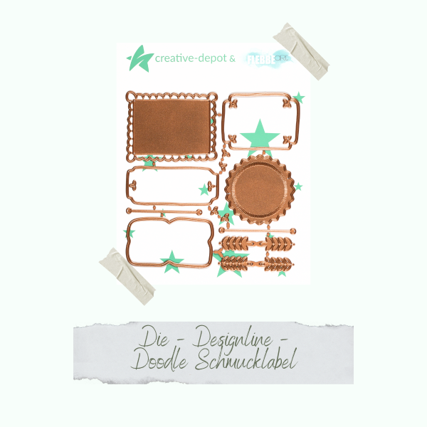 Die - Designline - Doodle Schmucklabel