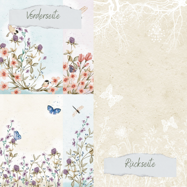 Designpapier - Designline - Wildflowers - Doppelseitig bedruckt