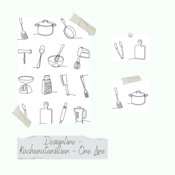 Stempelset - Designline - Küchenutensilien - One Line