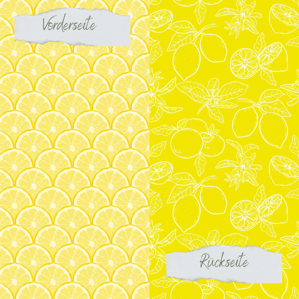 Designpapier - Designline - Zitronenliebe - Doppelseitig bedruckt