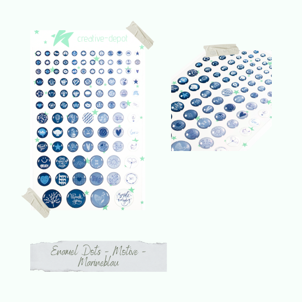 Enamel Dots - Motive - Marineblau